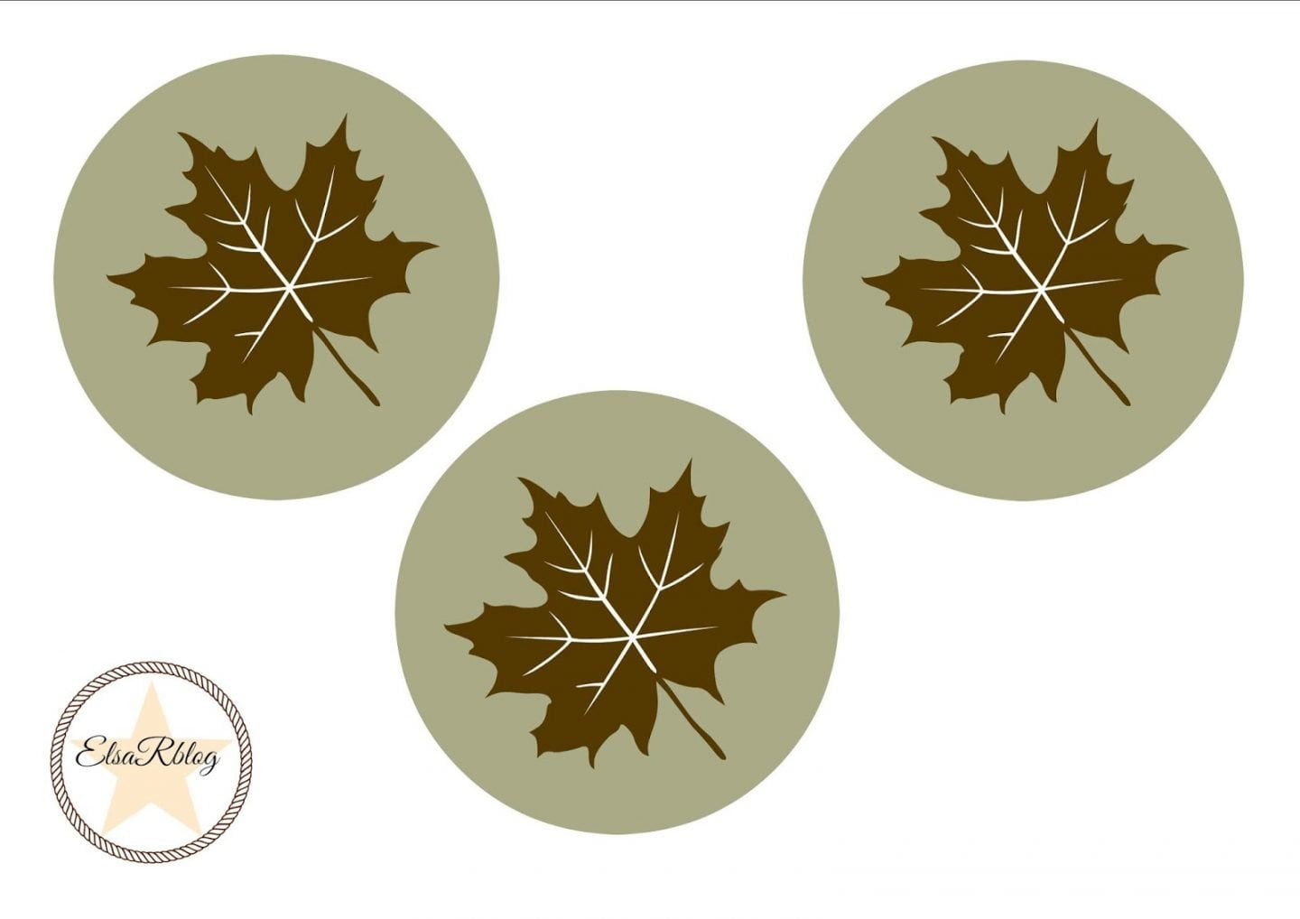 Druk op de foto, download (opslaan als) en print de free herfst onderzetters.