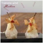 Windmolentraktatie met peer en witte chocolade
