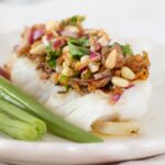 Gegrilde kabeljauwhaasjes met krokante saus