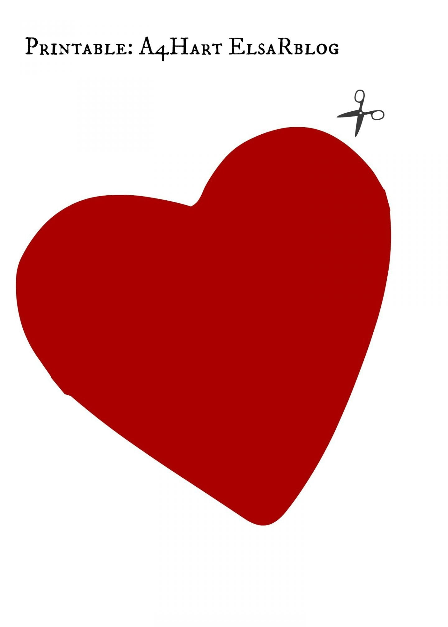 Printable: A4Hart ElsaRblog Printable: A4Hart ElsaRblog