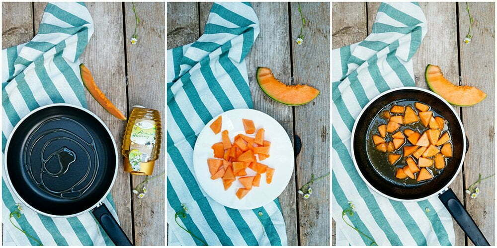 Aan de slag:maaltijdsalade met kip,meloen en honing