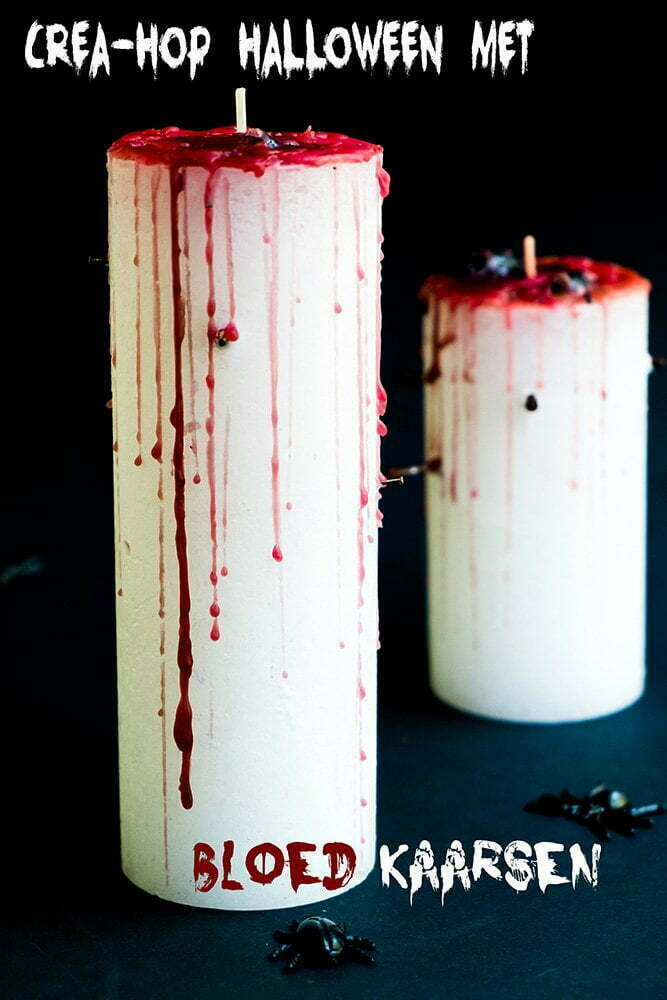 Crea-hop Halloween met bloed kaarsen