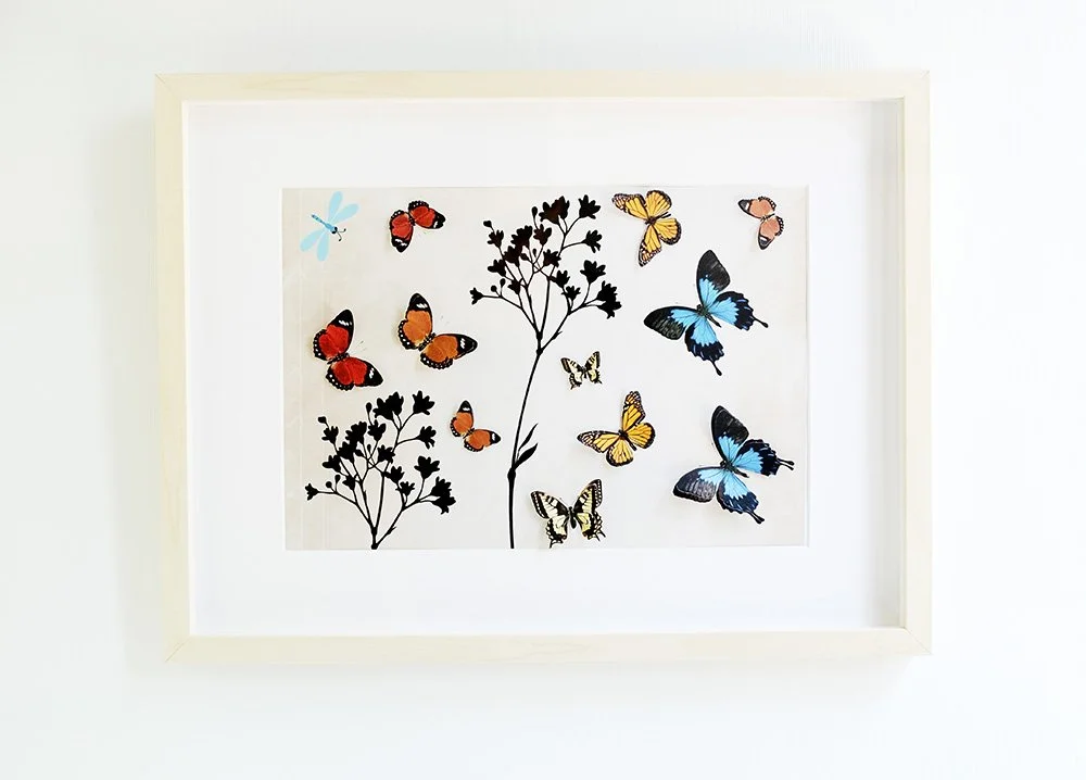Diy: Ikea fotolijst Hovsta met vlinders - Free printable