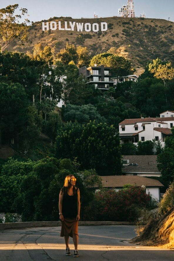 mooiste foto van Evelyn , in USA (voor het Hollywood sign)