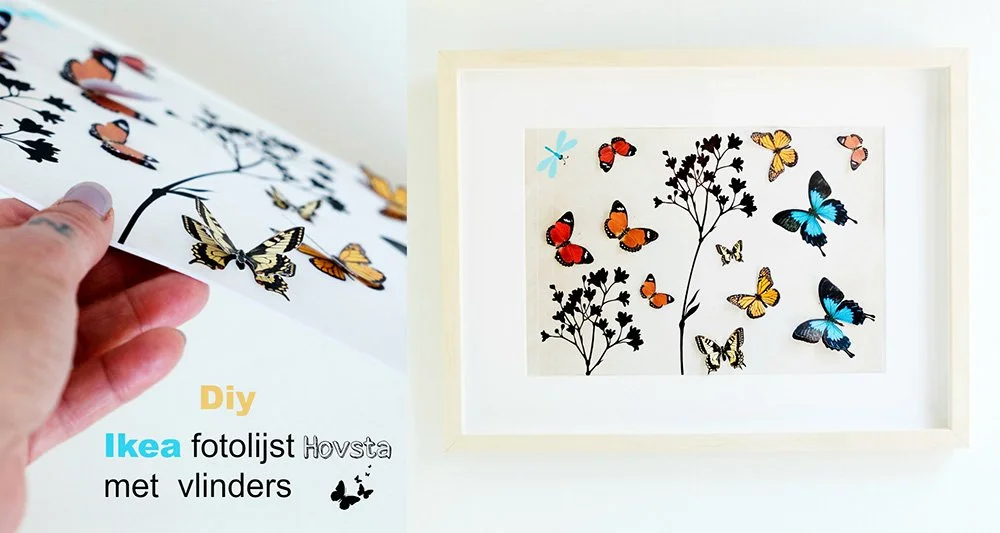 Ikea fotolijst Hovsta met vlinders
