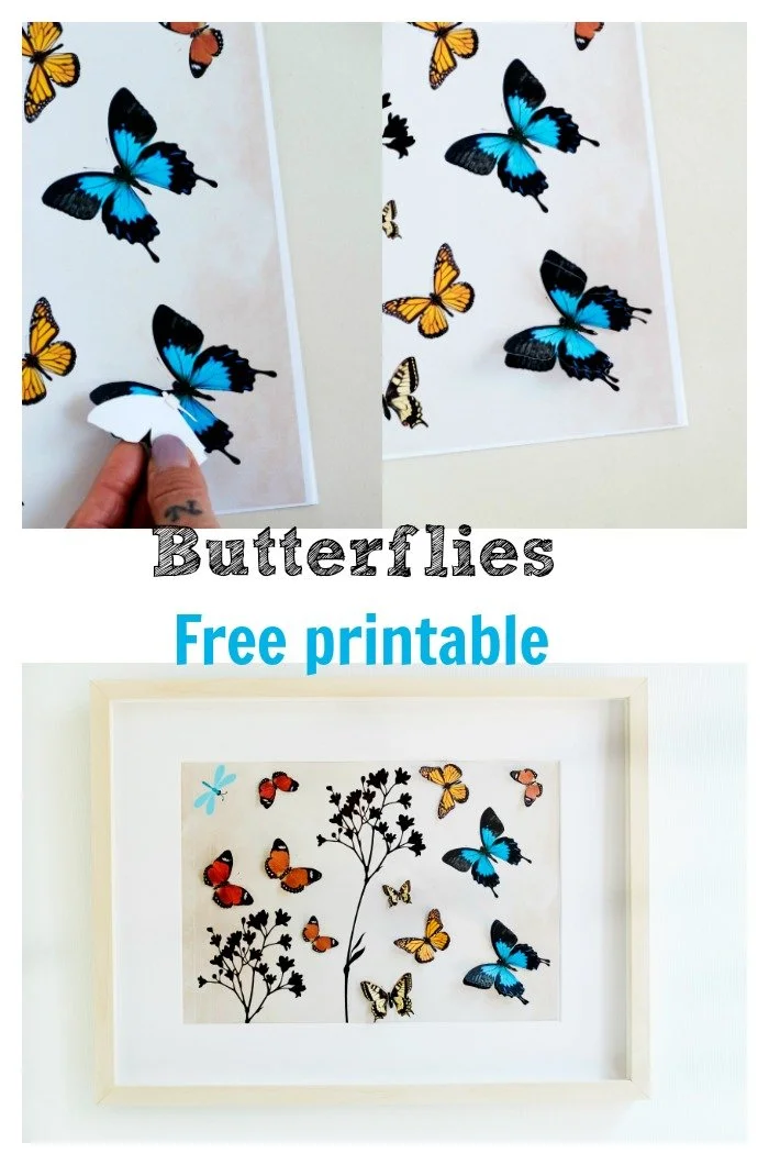 butterflies, Free printable