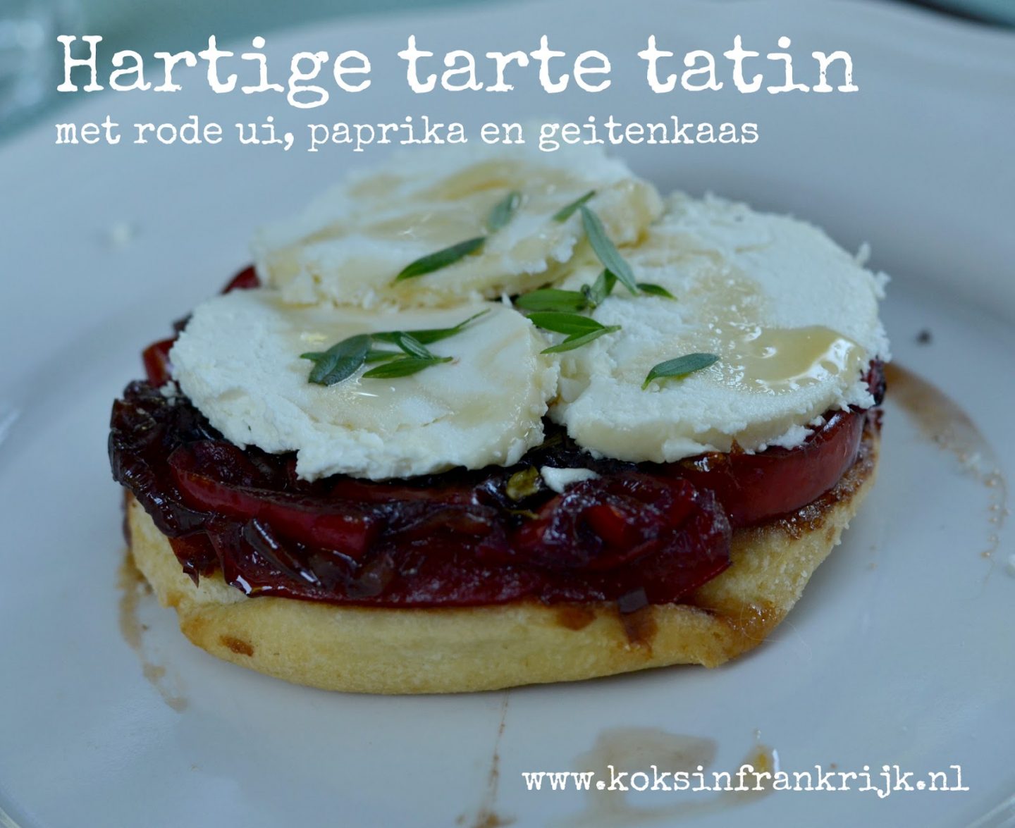 Hartige tarte tatin met rode ui ⇔ koksinfrankrijk