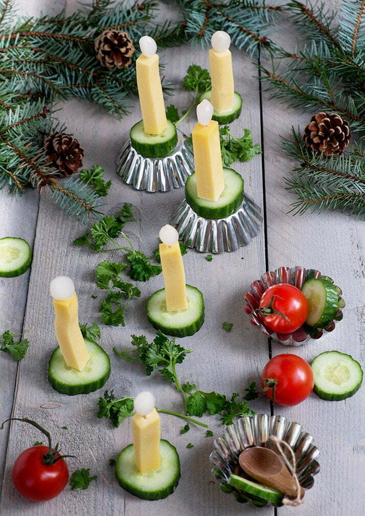 Ongebruikt Hartig hapje voor Kerst met kaas en komkommer – ElsaRblog QR-59