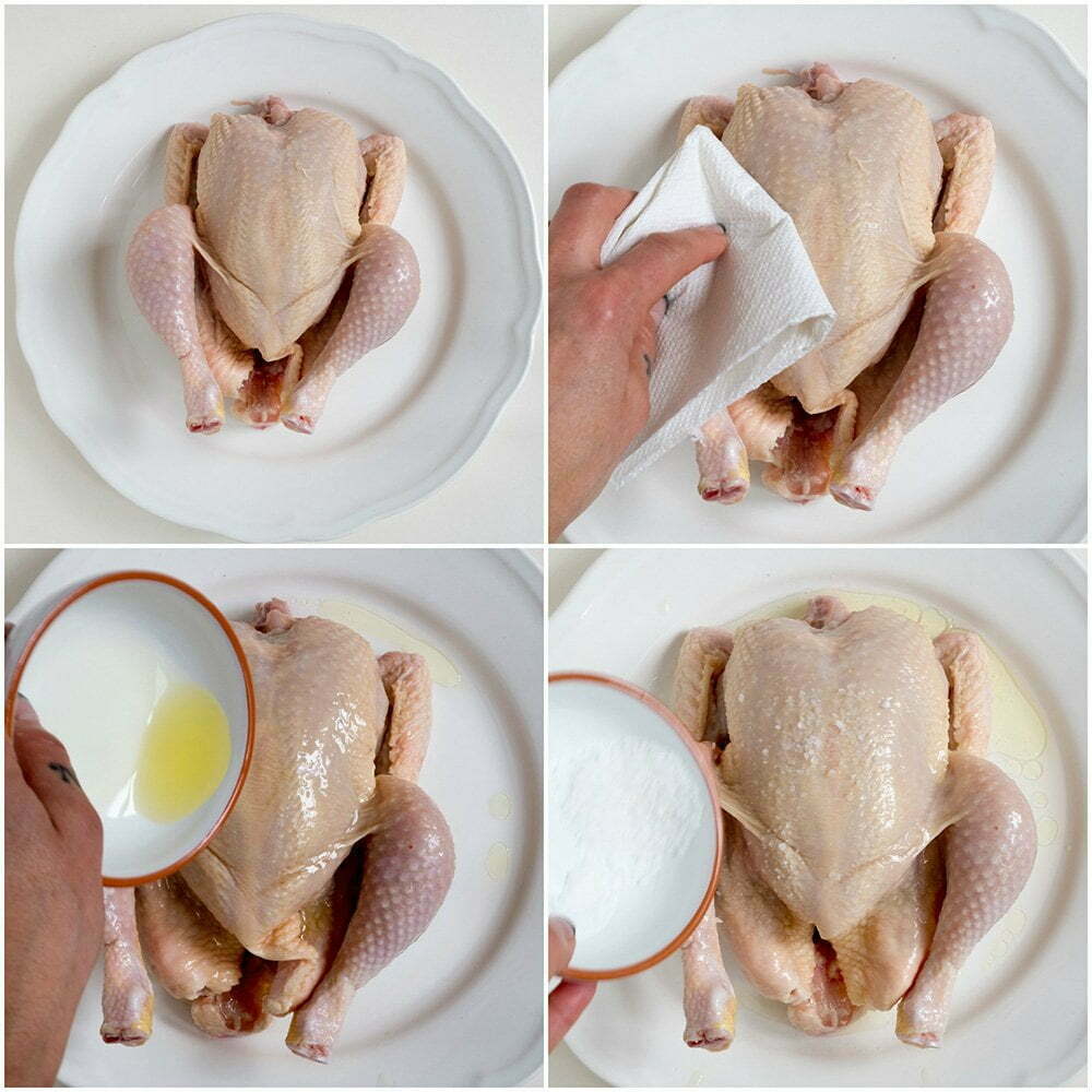 stap voor stap foto's, Hoe bak je een kip in de oven - Ovenschotel