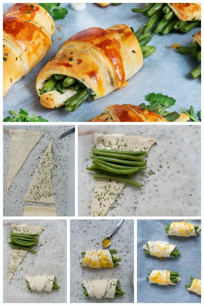 PIN: Sperzieboon rolletjes met croissant – Bijgerecht PIN: Sperzieboon rolletjes met croissant – Bijgerecht