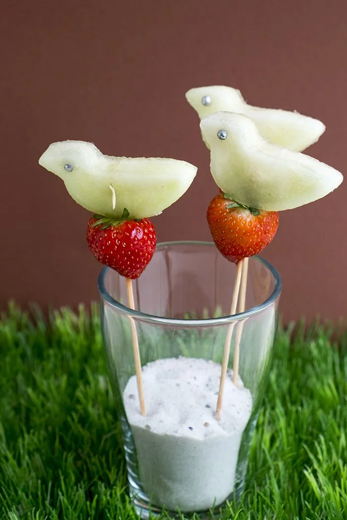  Fruit vogels met meloen 