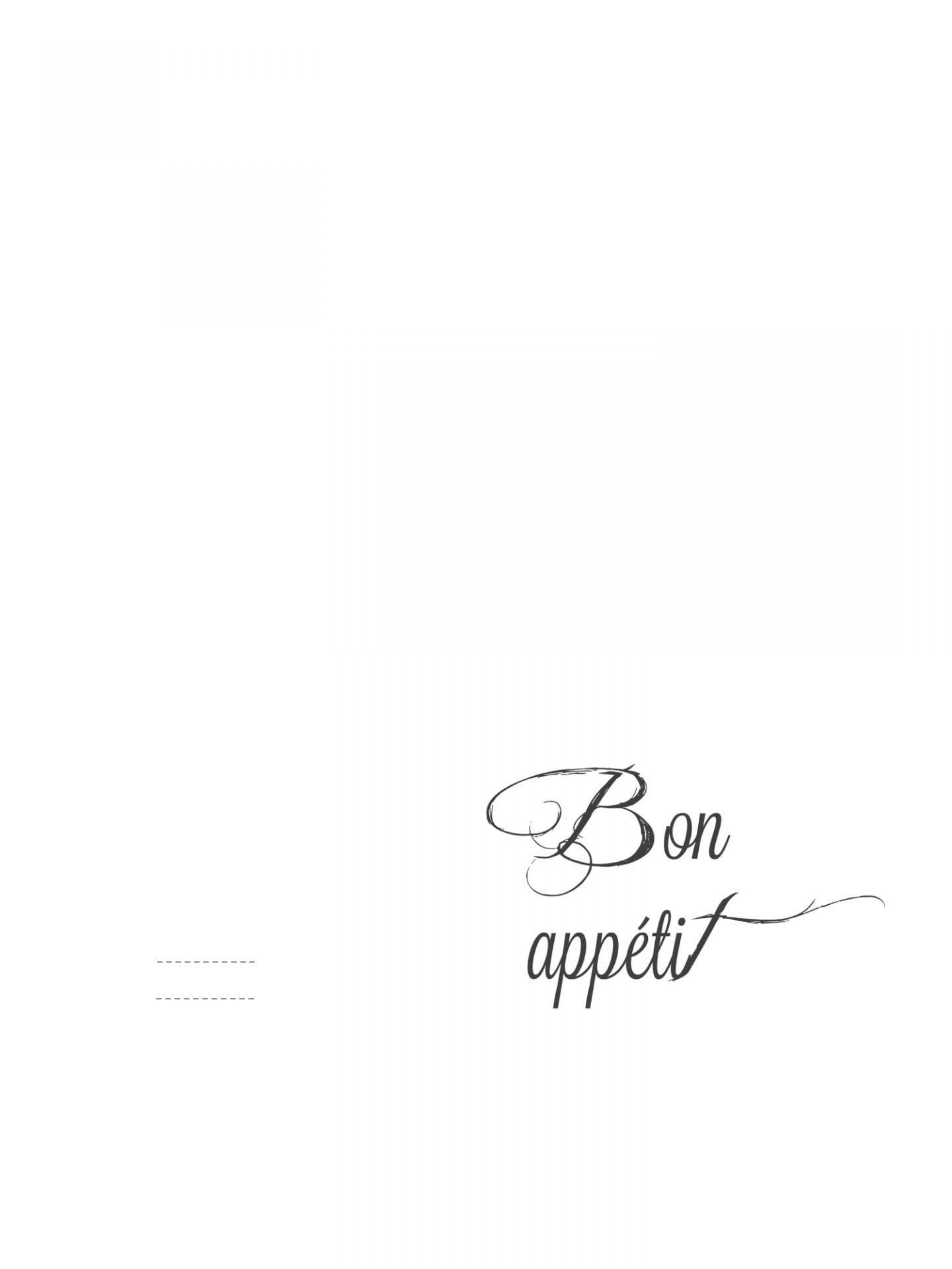 free printable Bon appétit