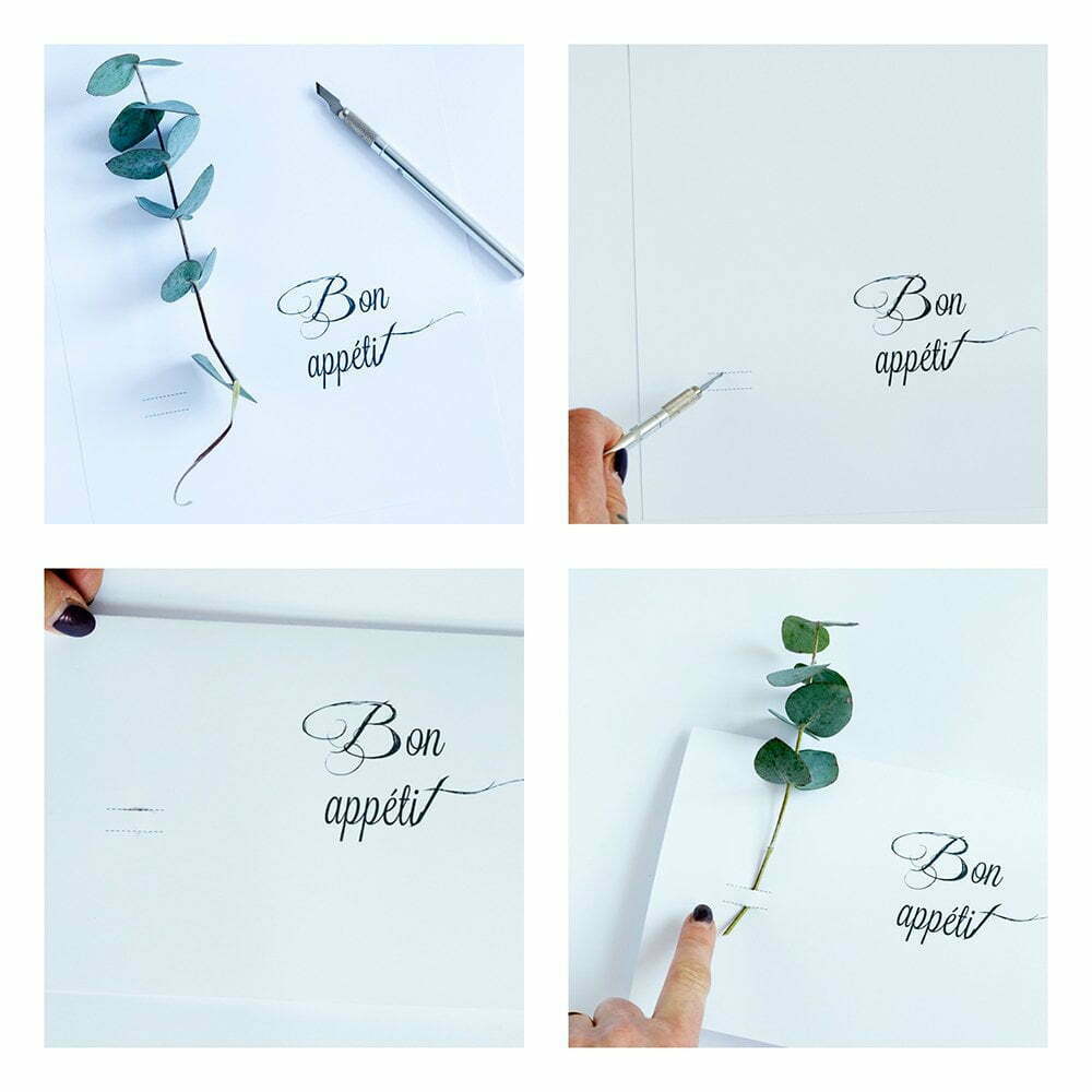 Tafelstyling met free printable Bon appétit