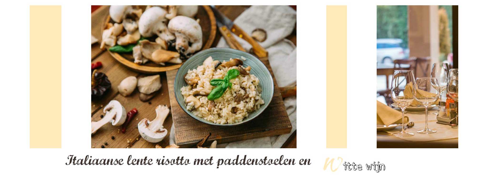 Gastblog van wijnvoordeel.nl Italiaanse lente risotto met paddenstoelen en witte wijn.