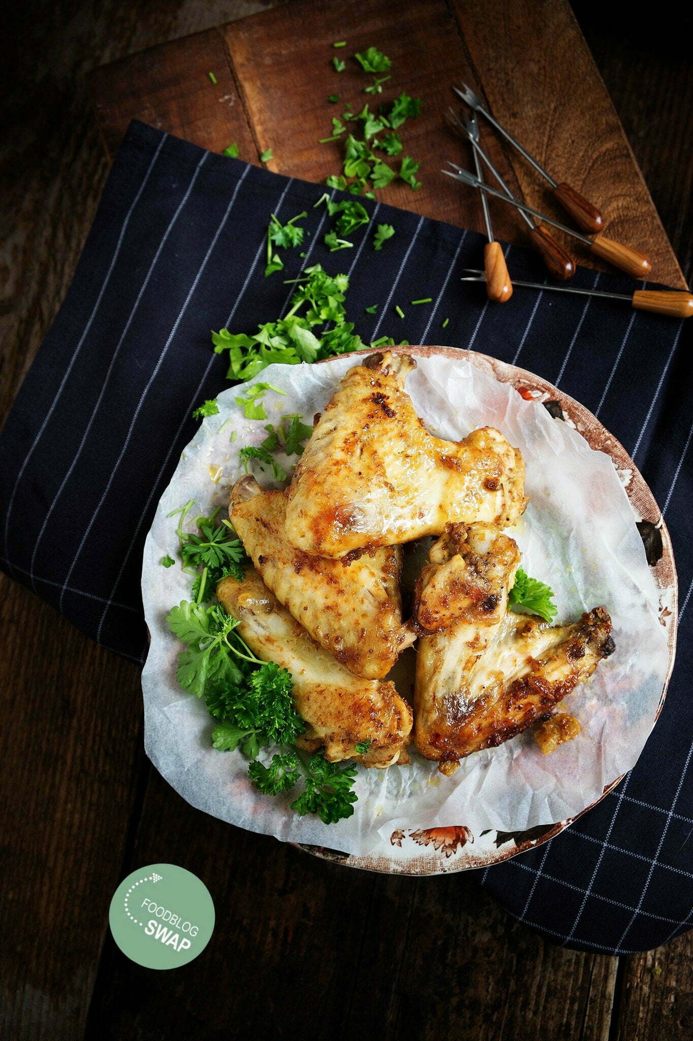 Hartige, kleverige kippenvleugels – Foodblogswap