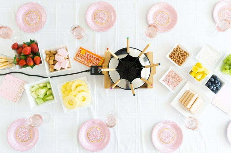 Chocoladefondue babyshower
