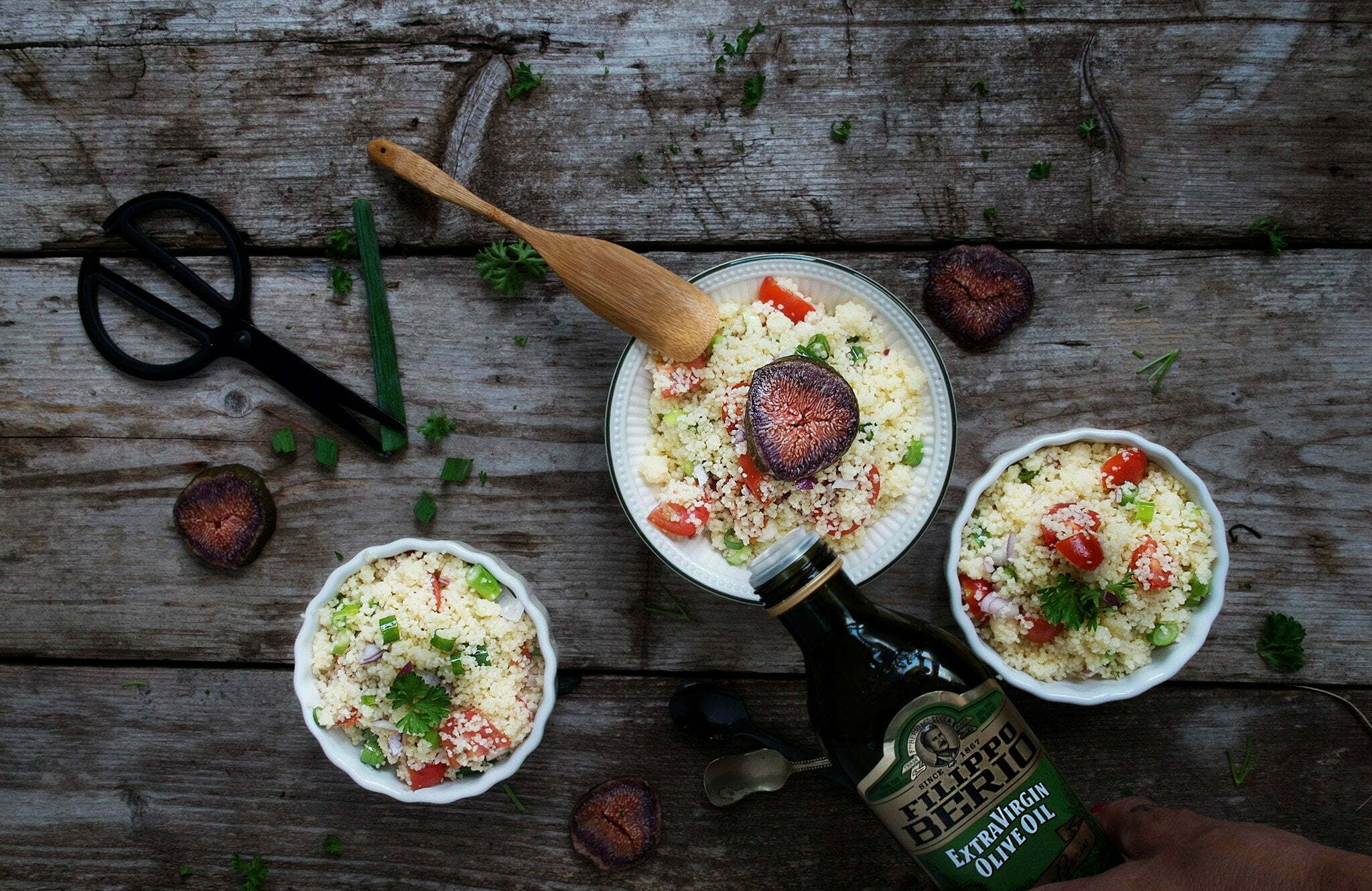 Couscous salade met olijfolie Filippo Berio