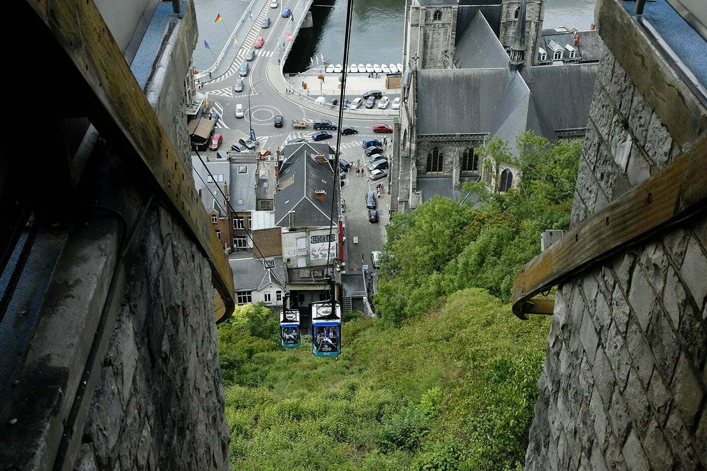 Dinant: uitzicht vanaf de Citadel Dinant: uitzicht vanaf de Citadel