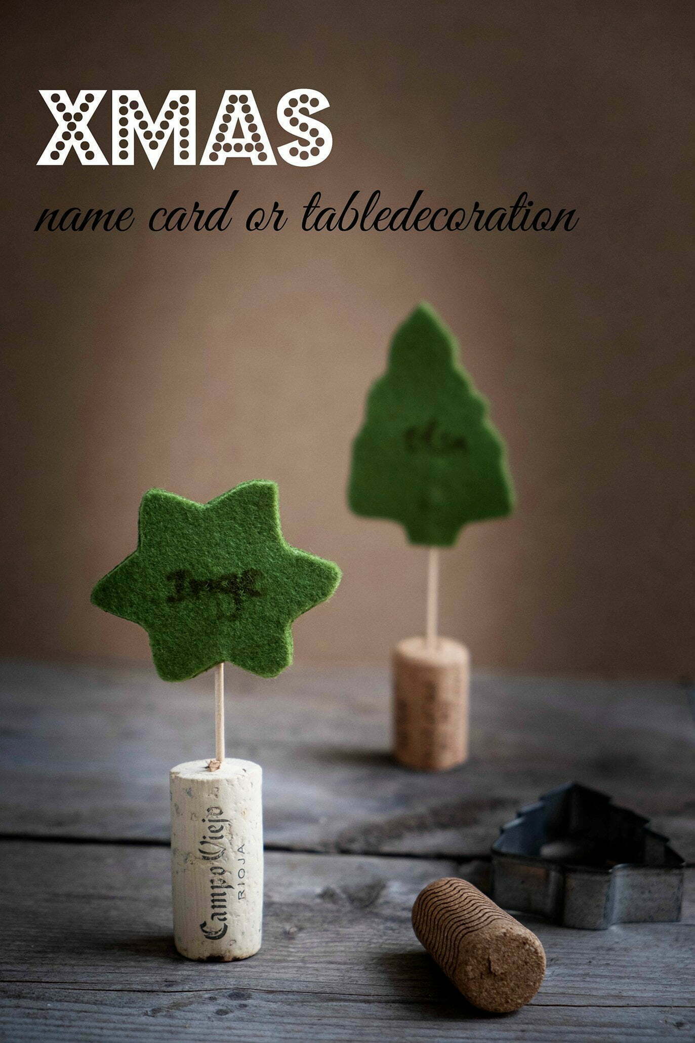 xmas elsaRblog Kerstboompjes en sterren als naamkaart – Diy