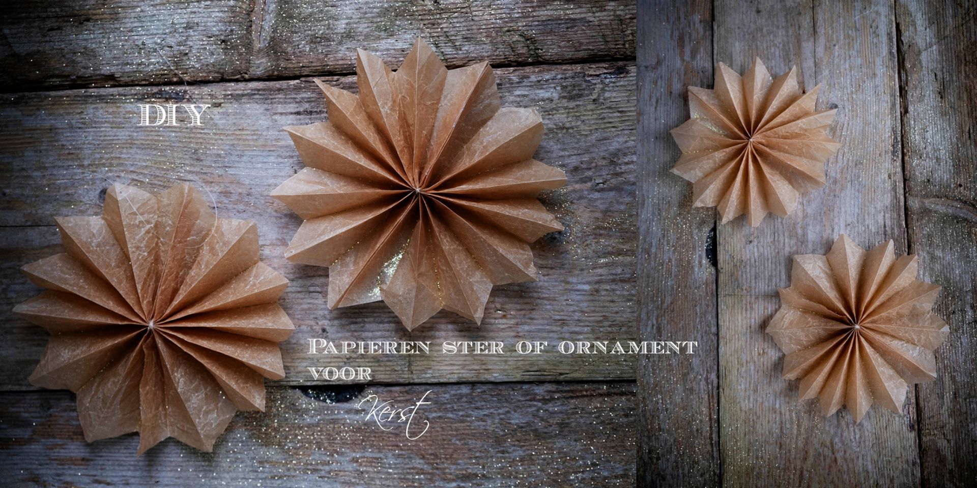 Papieren ster of ornament voor Kerst – Diy Papieren ster of ornament voor Kerst – Diy