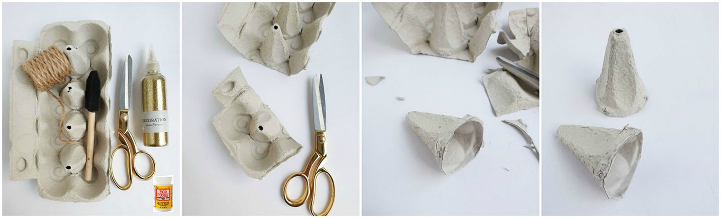 Kerstklokjes maken van een eierdoos - Diy