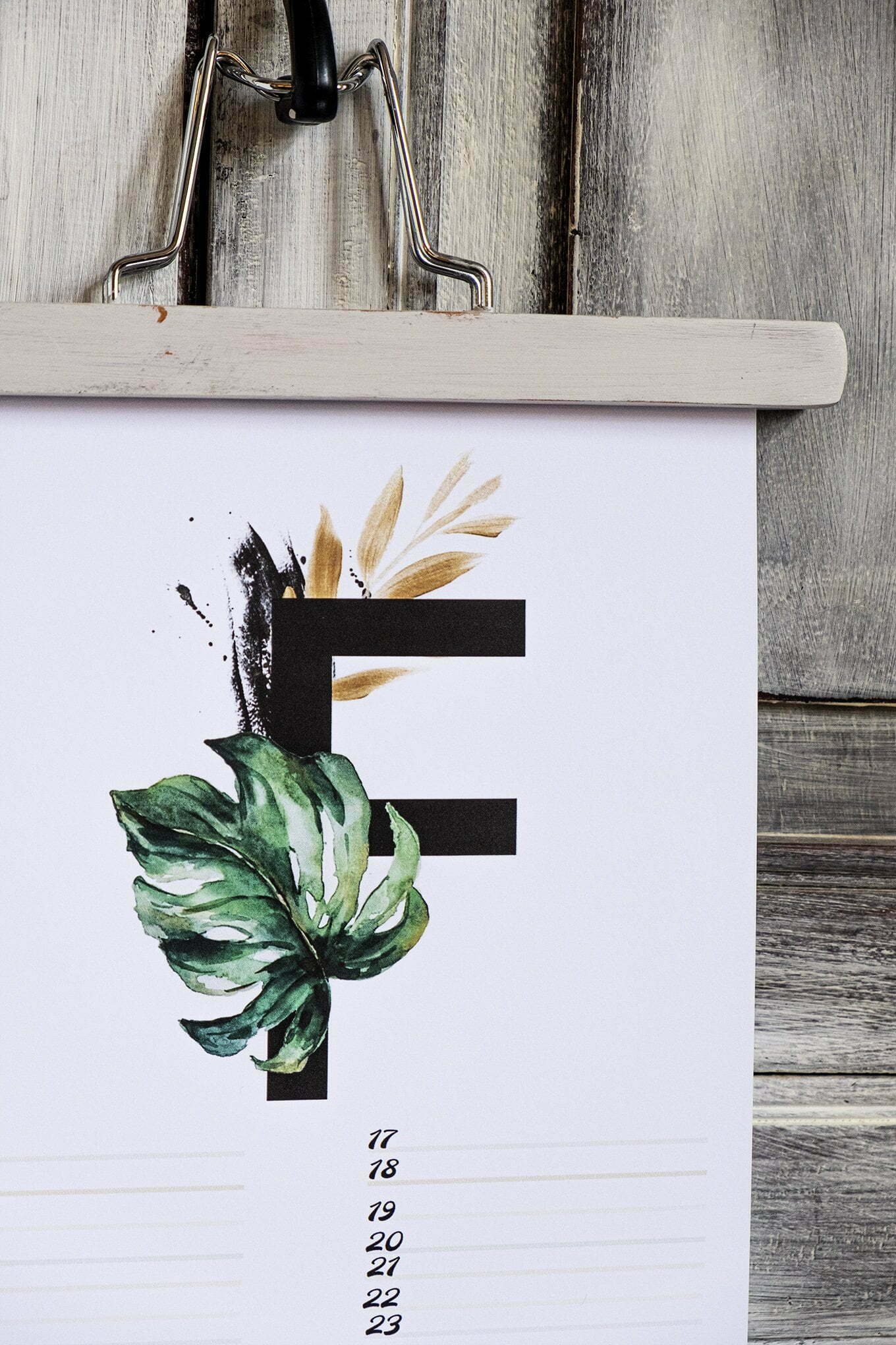 Gratis verjaardagskalender alfabet van Februari - Nr.2