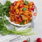 Pasta met spek in romige tomatensaus - Foodblogswap