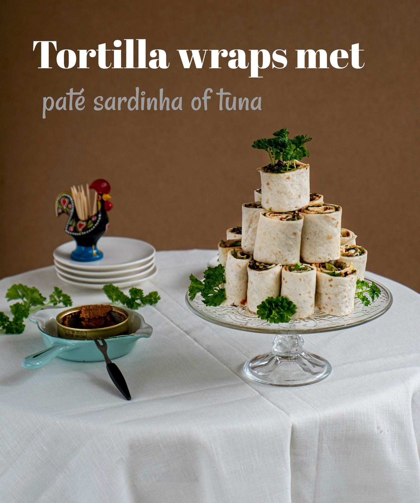 Pin: Tortilla wraps met paté sardinha of tuna – Hartige hapjes