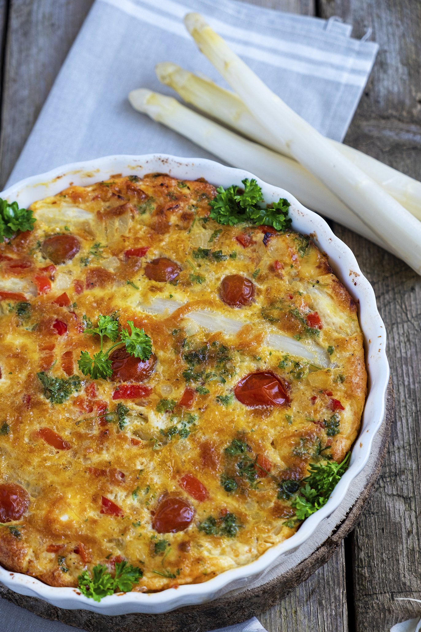 Gezonde Frittata met asperges Gezonde Frittata met asperges