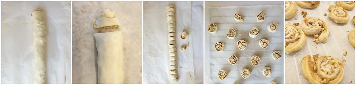 stap voor stap: Cinnamon Rolls met walnoten - 