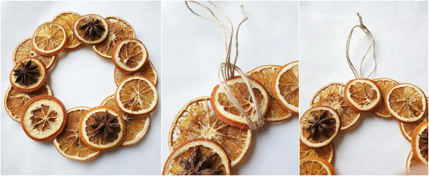 Diy Gedroogde sinaasappel krans maken