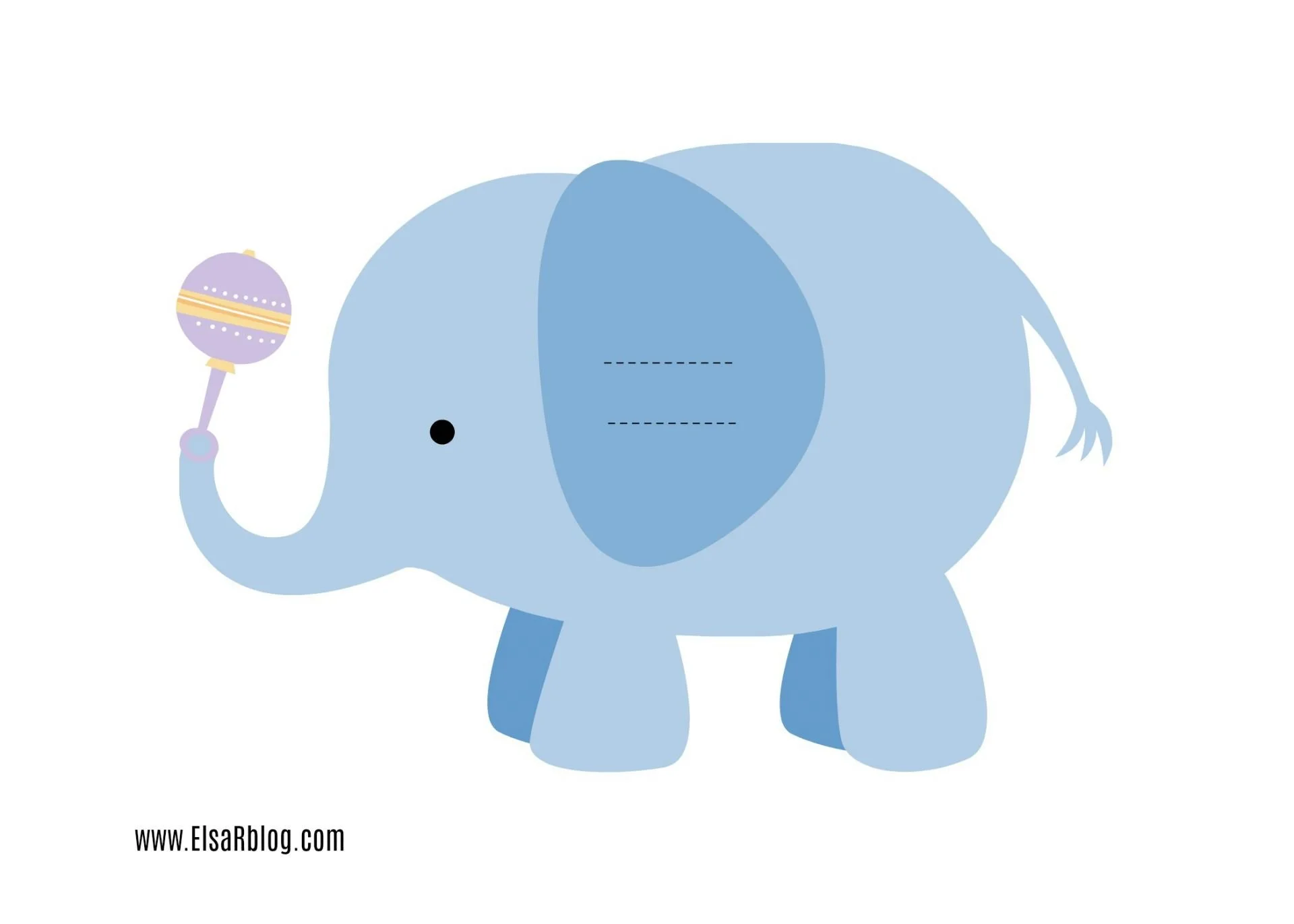 A4 Party olifant servethouder ElsaRblog