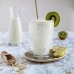 smoothie met kiwi, banaan en havermout