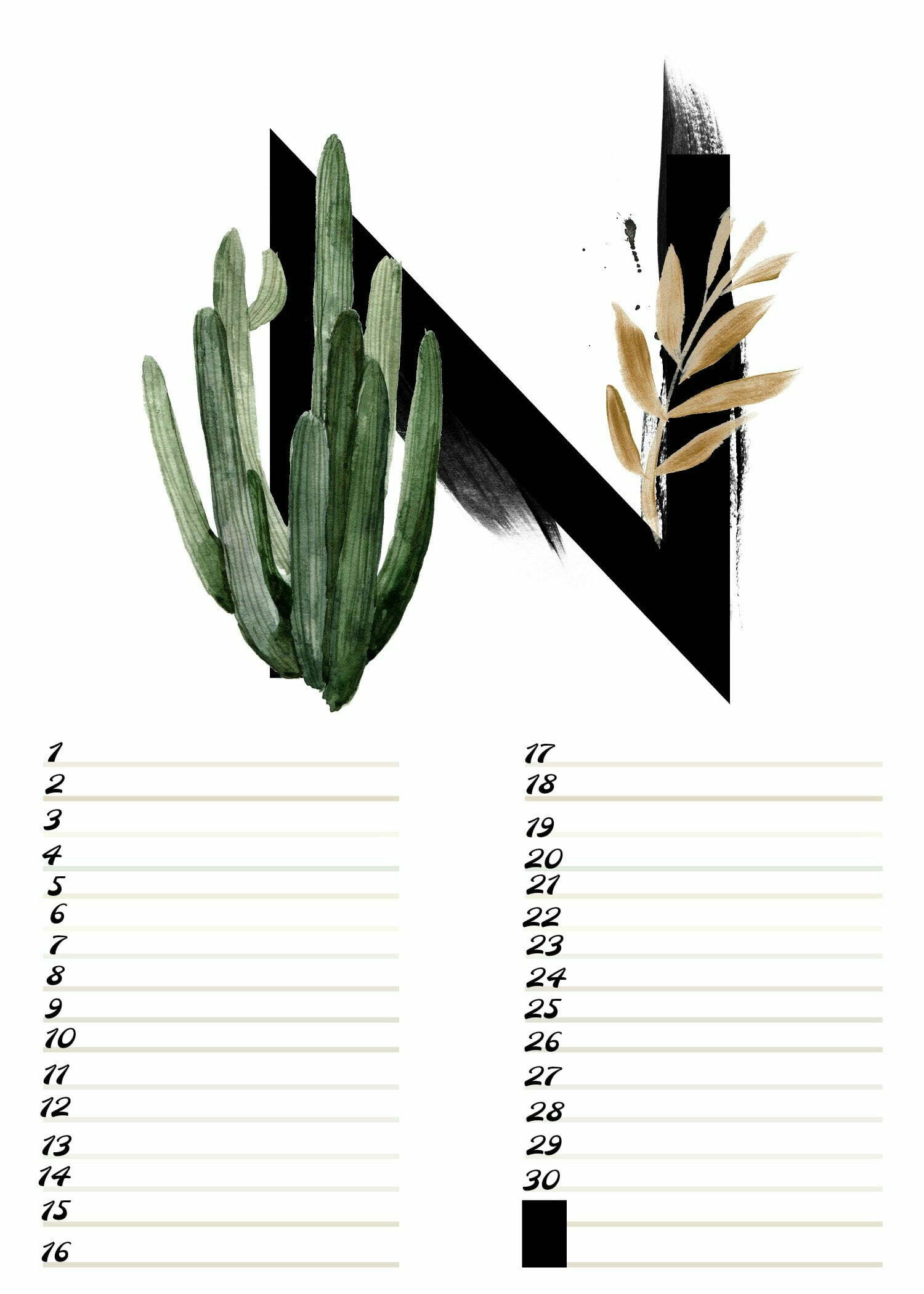 A4 Gratis verjaardagskalender alfabet November ElsaRblog A4 Gratis verjaardagskalender alfabet November ElsaRblog