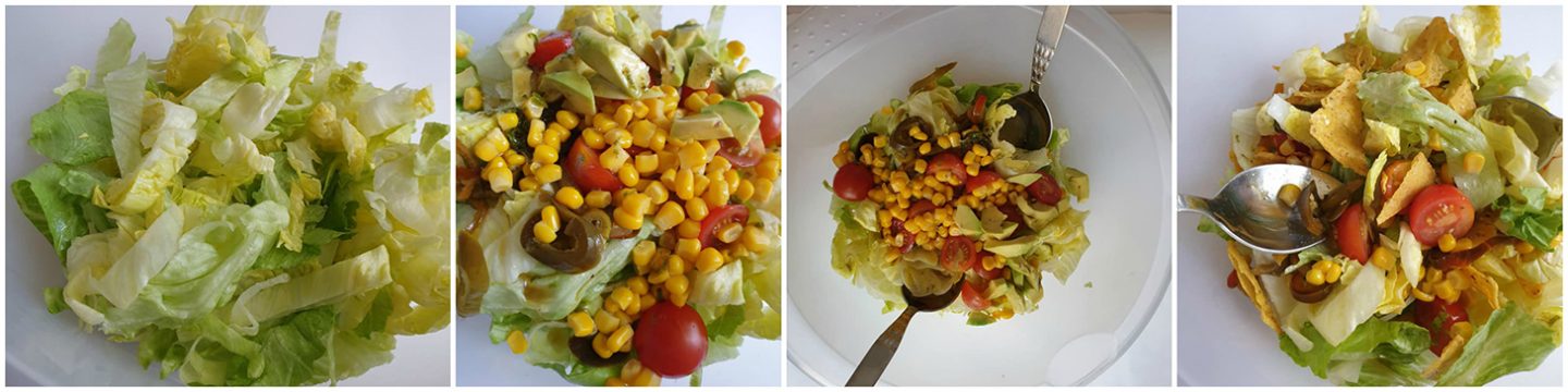 Mexicaanse nacho salade Mexicaanse nacho salade