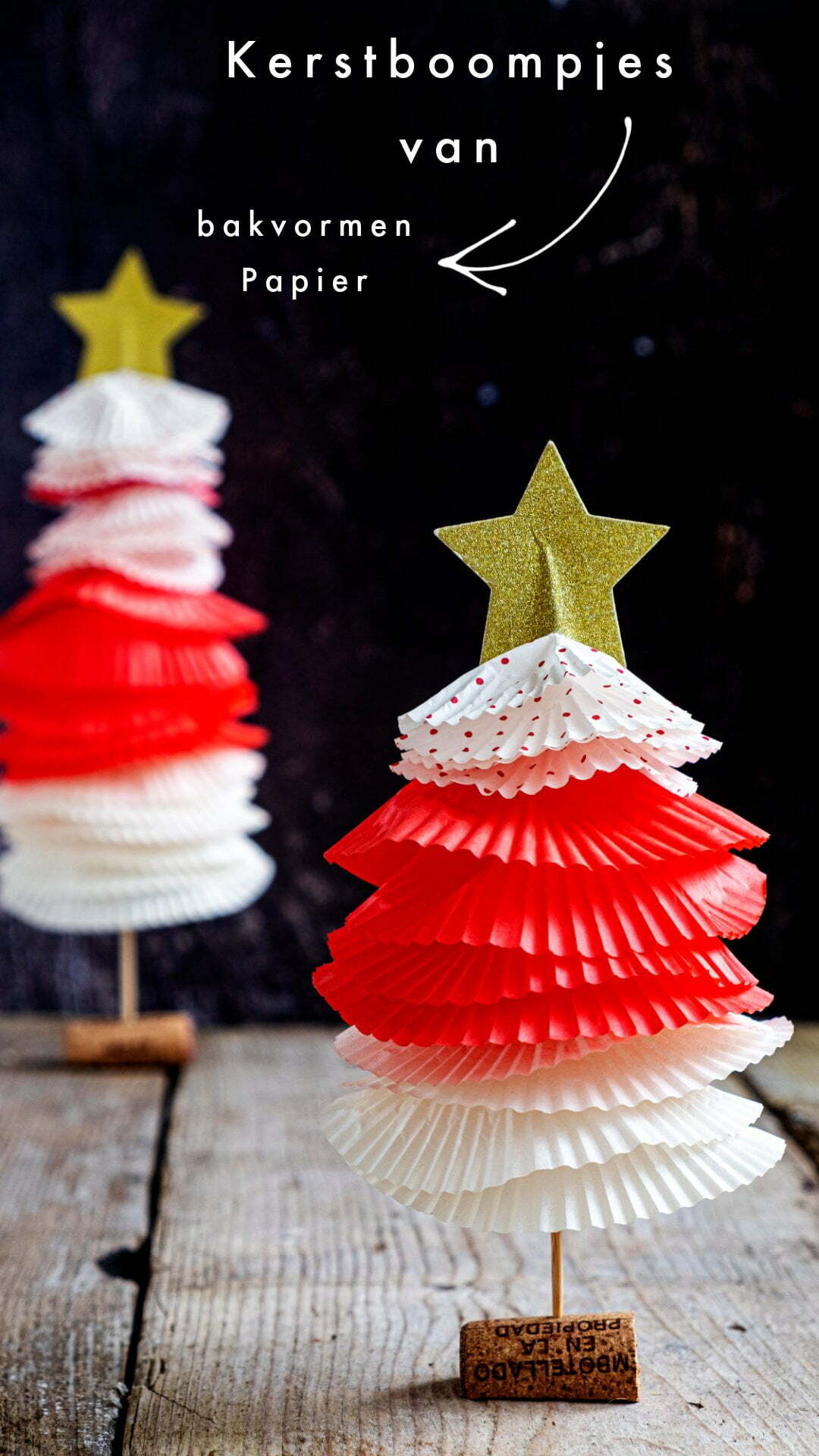 Kerstboompjes van Cupcake bakvormen Papier - – ElsaRblog