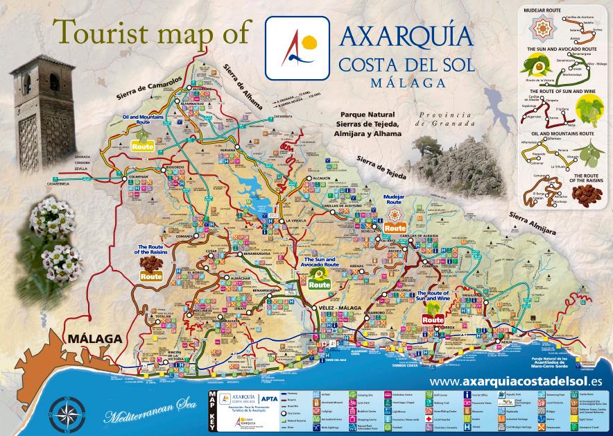 Map: Het wordt daarom ook wel “El balcon de la Axarquia” genoemd. Comares, 1540 inwoners ligt 35km van Malaga en toornt hoog (7035 M) uit boven het gebied en zie je al vanaf de kust liggen op de heuvel. Het wordt daarom ook wel “El balcon de la Axarquia” genoemd.