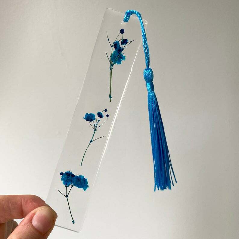 LOxResin: Handmade resin bookmark simple blue