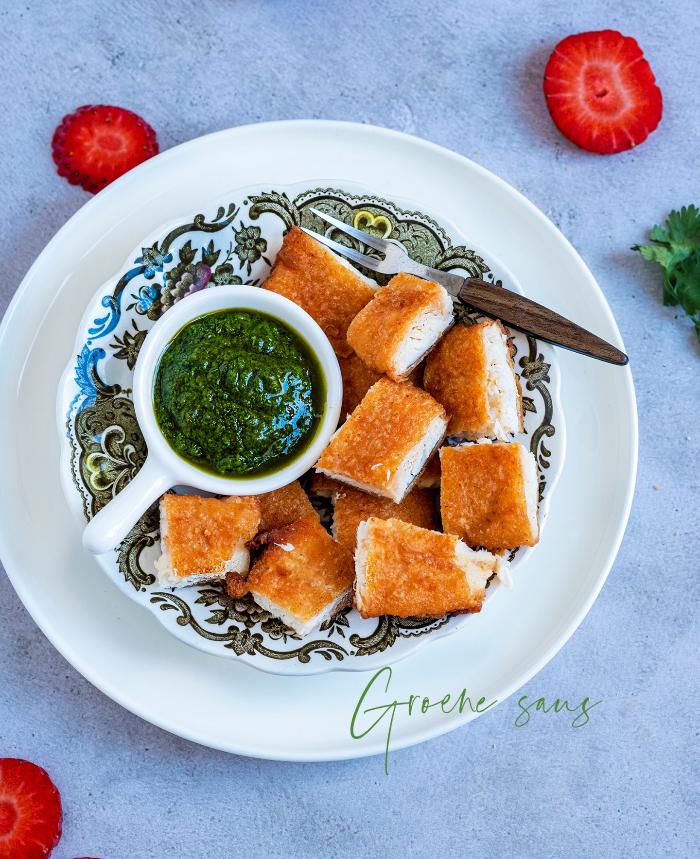 Groene saus voor bij de gebakken vis