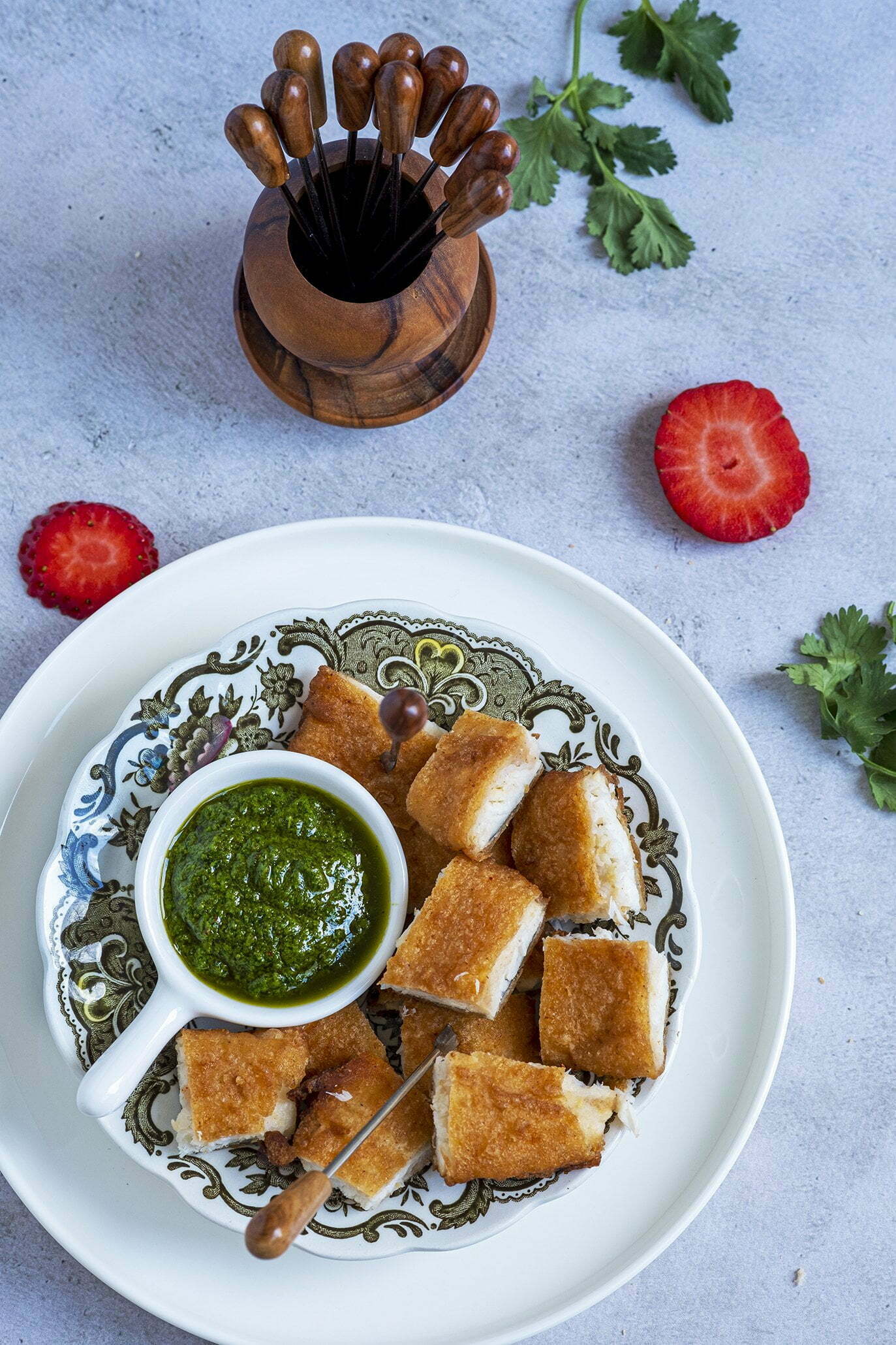 Groene saus voor bij de gebakken vis