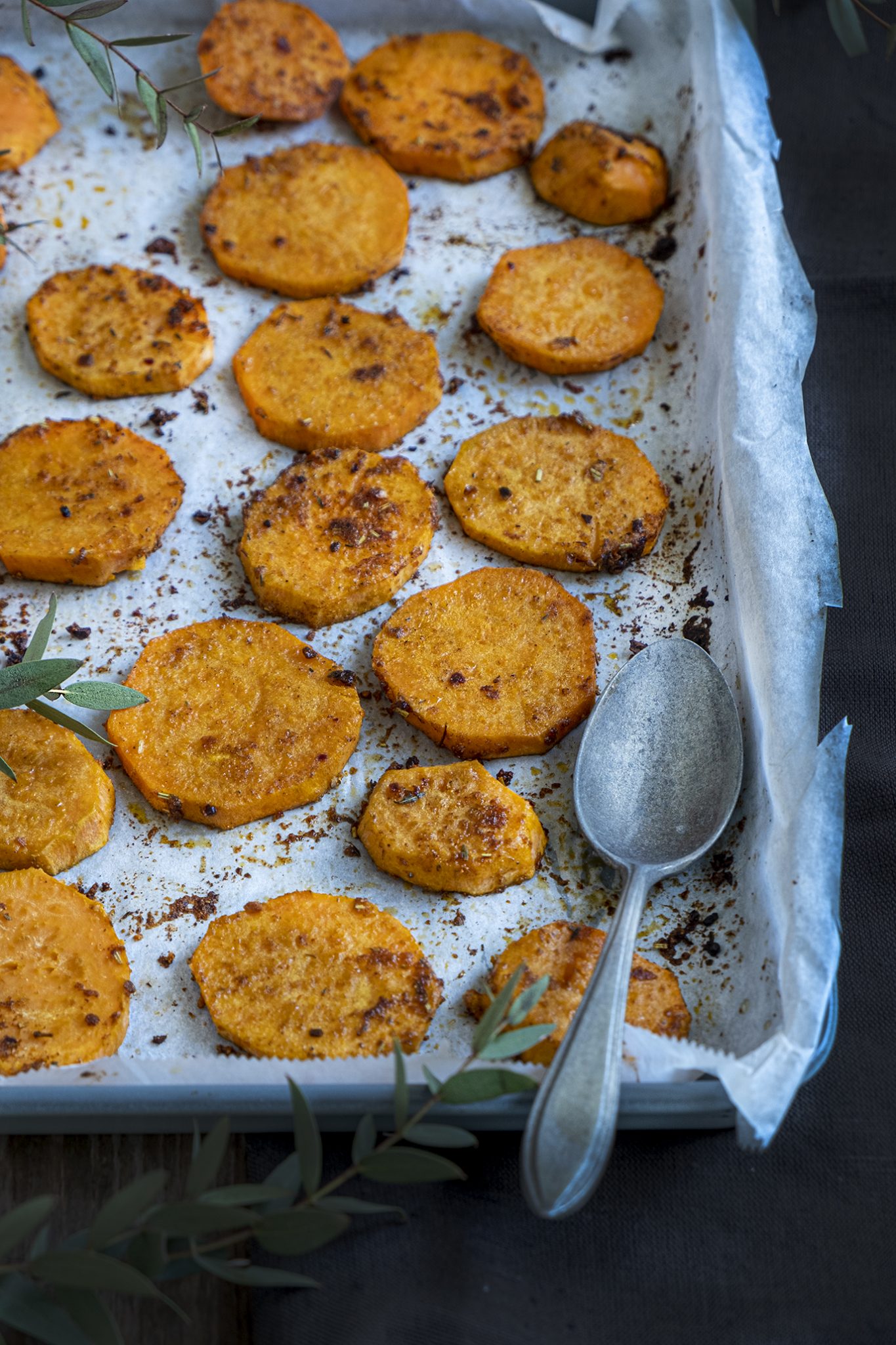 Zoete aardappelschijfjes in de oven met cajun ElsaRblog