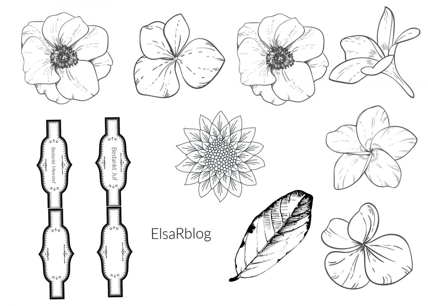 A4 Waterverf bloemetjes maken Elsarblog