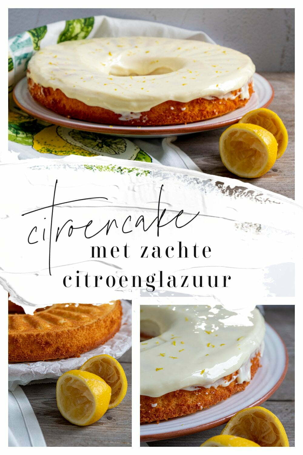 Citroencake met zachte citroenglazuur