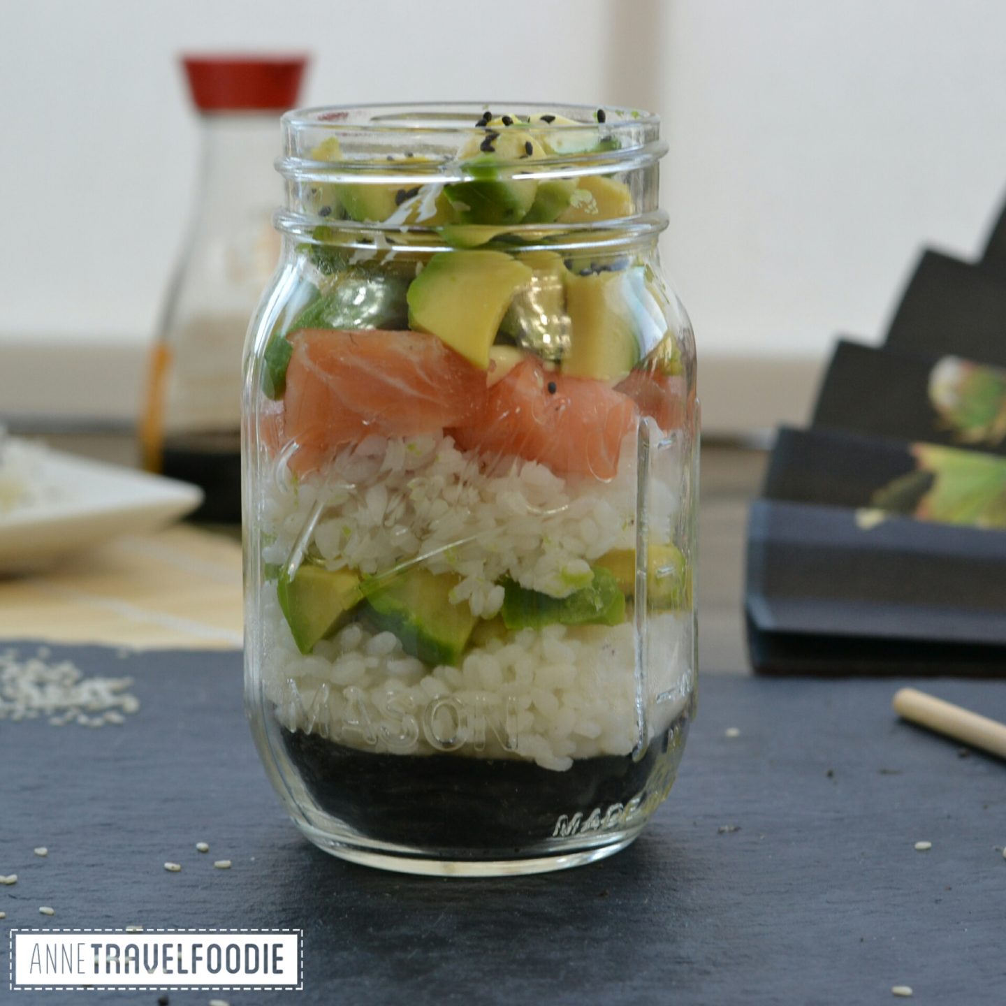 Annetravelfoodie: Sushi jar⇐Recept Annetravelfoodie: Sushi jar⇐Recept
