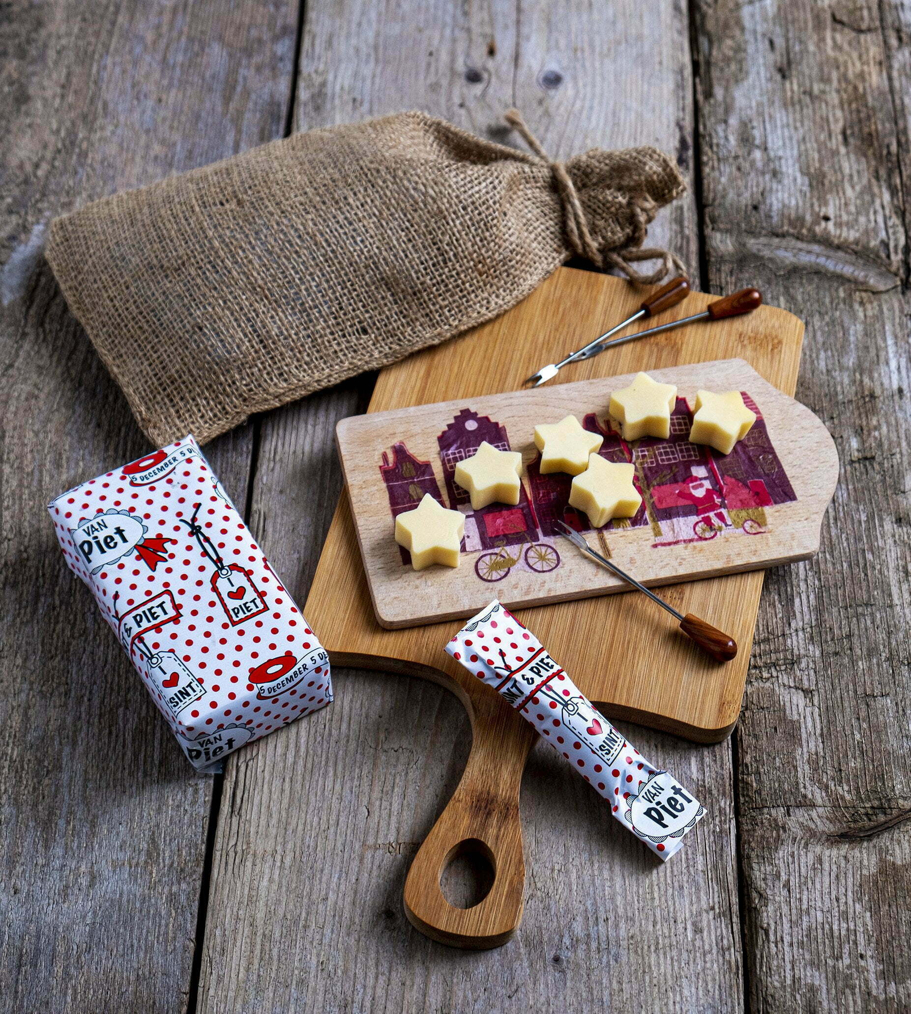 Sinterklaas diy decoupage op een houten plank Sinterklaas diy decoupage op een houten plank