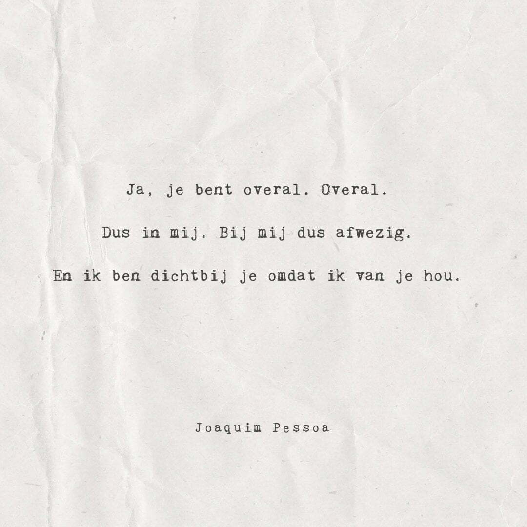 Mooi liefdesgedicht van Joaquim Pessoa