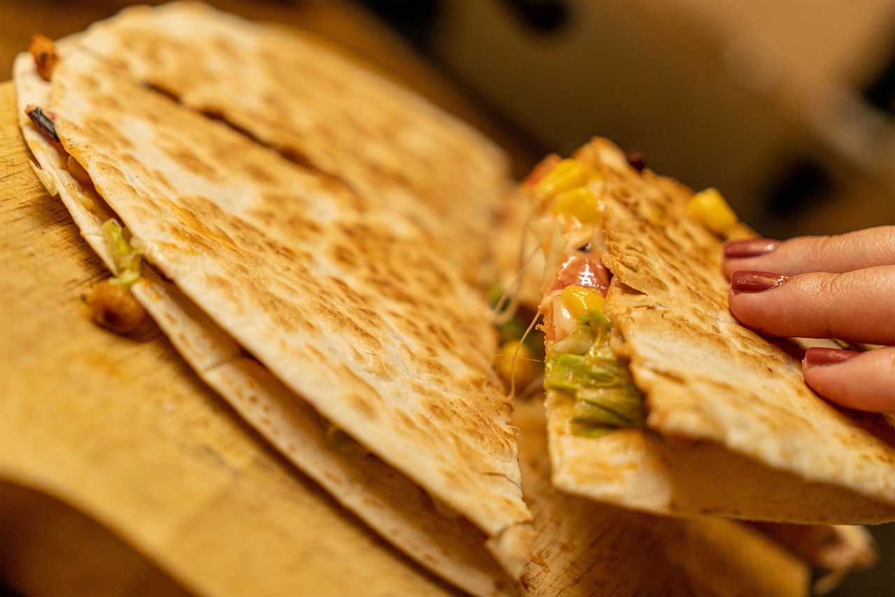 Quesadilla driehoekjes